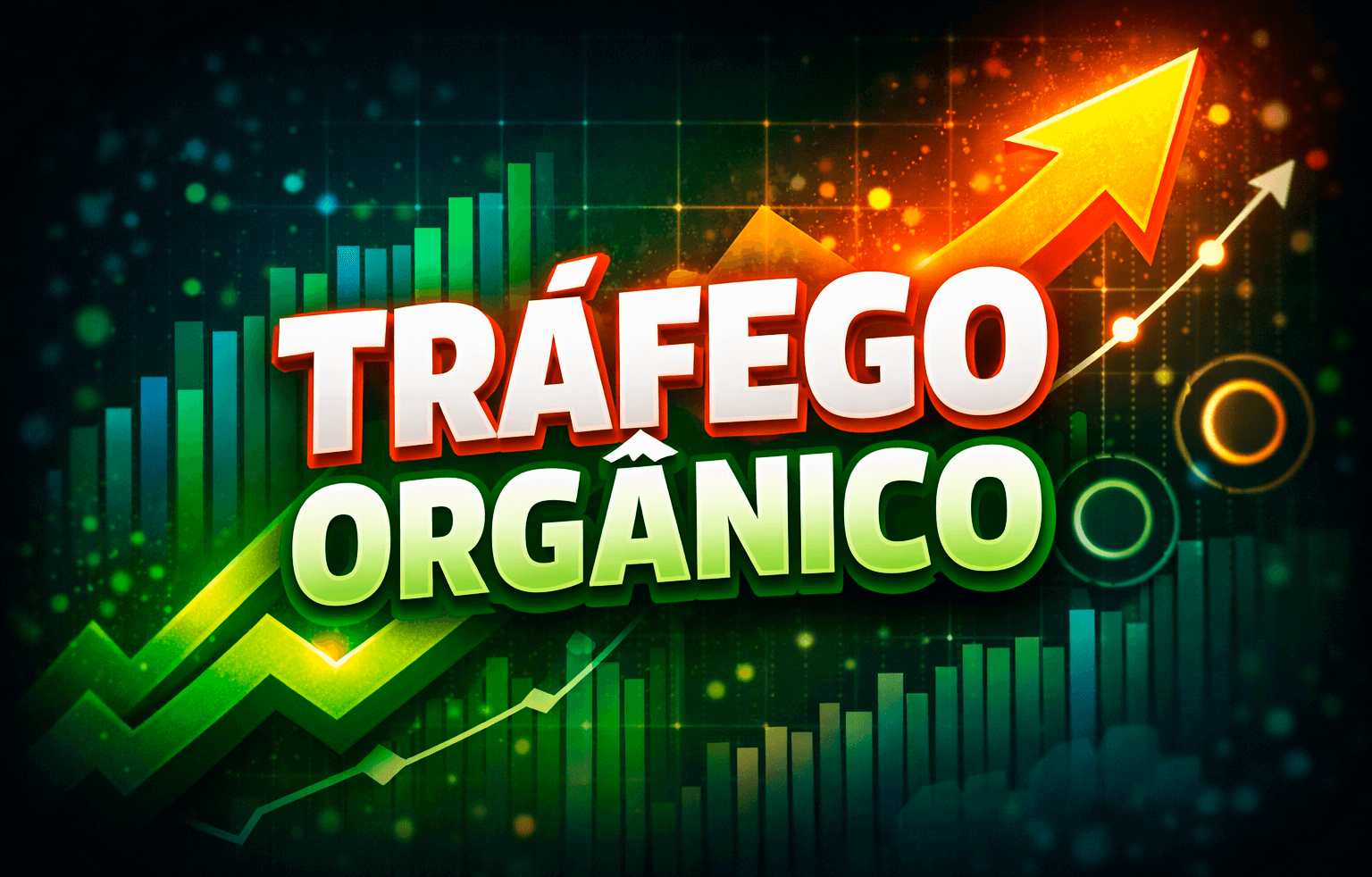 banner simples, criativo e informativo sobre tráfego orgânico