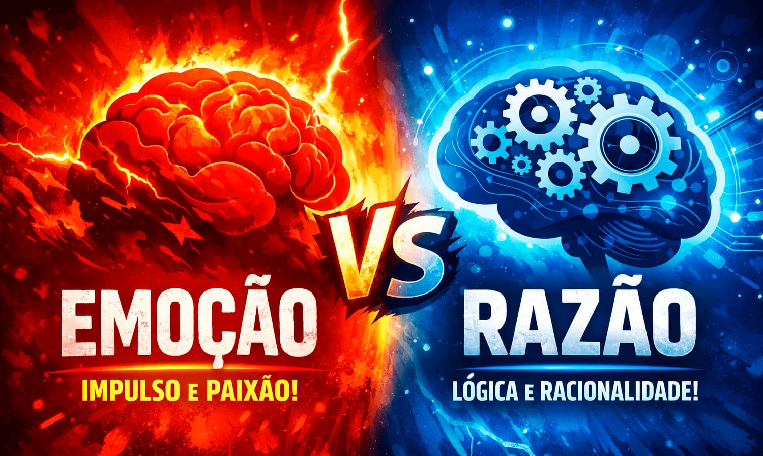 Marketing reflexivo e técnico em emoção vs razão impulso e paixão e lógica e racionalidade