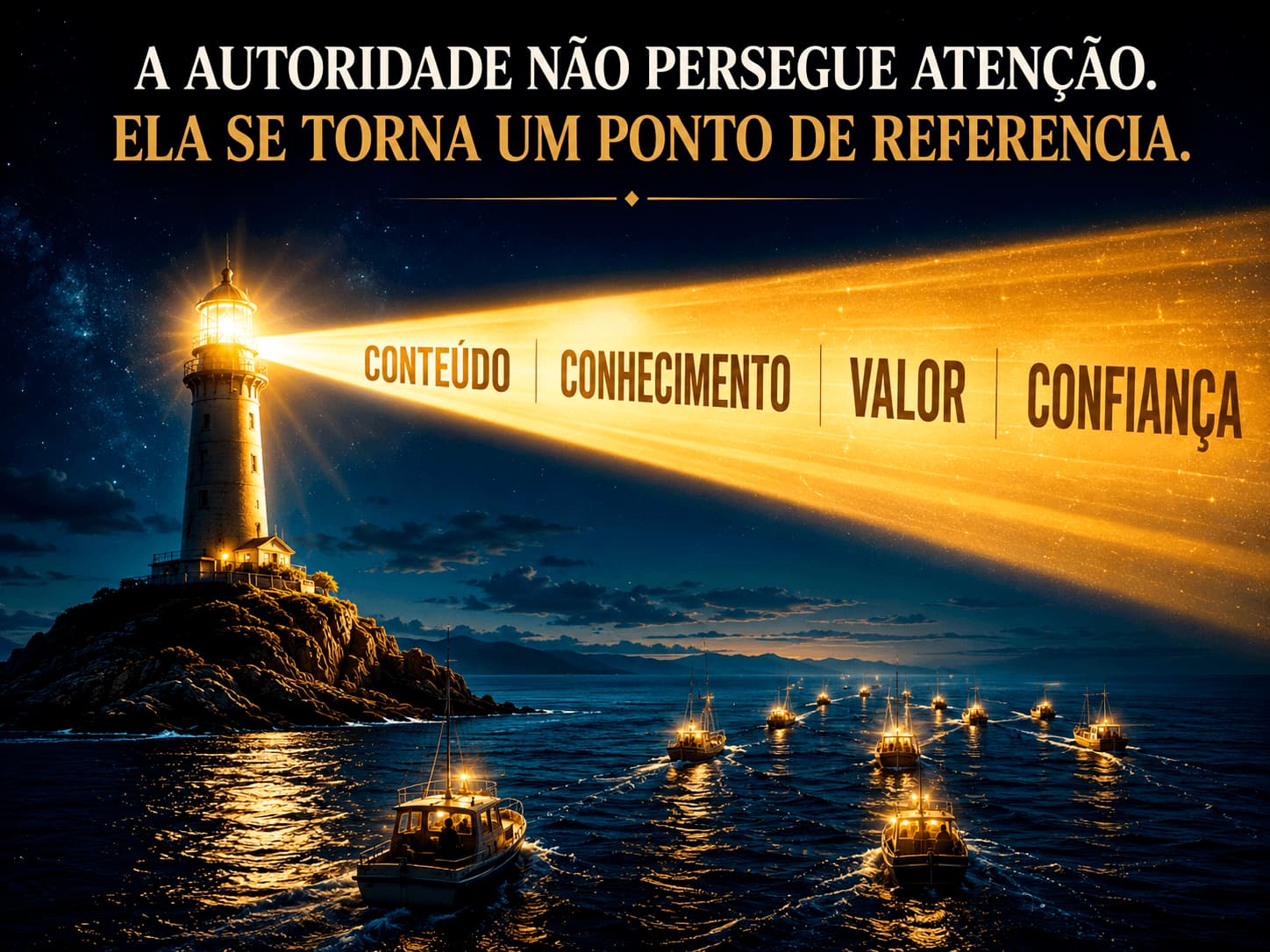 A autoridade não persegue atenção, ela se torna um ponto de referência, valor e confiança