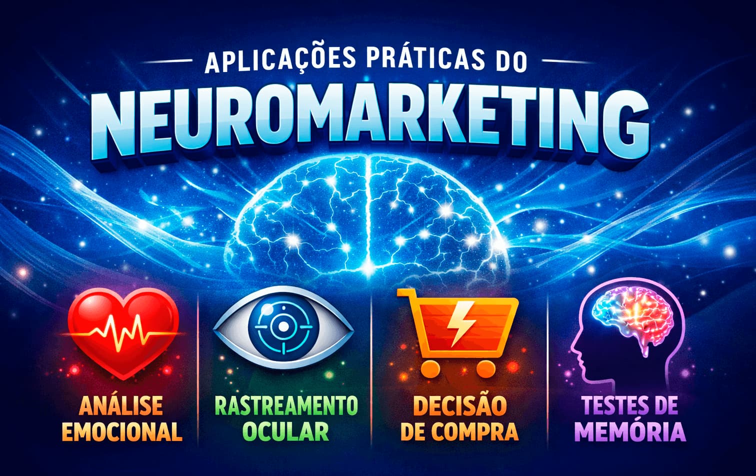 Aplicações práticas do neuromarketing, análise emocional, rastreamento ocular e decisão