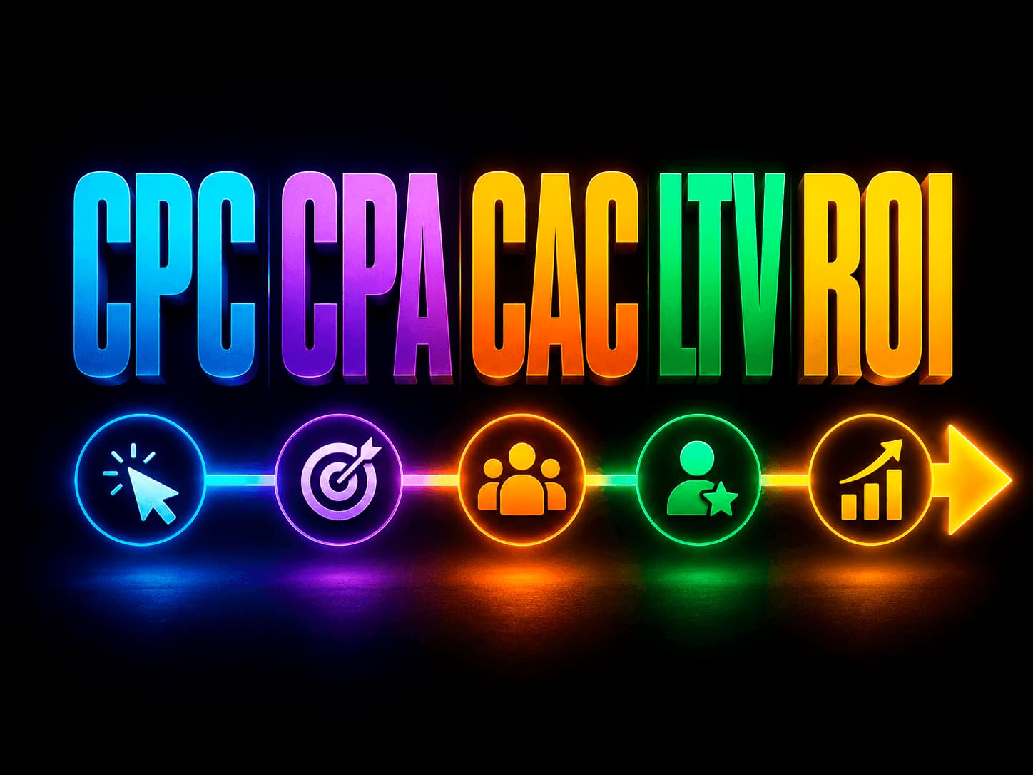 CPC, CPA, CAC, LTV, ROI marketing avançado explicando segredos