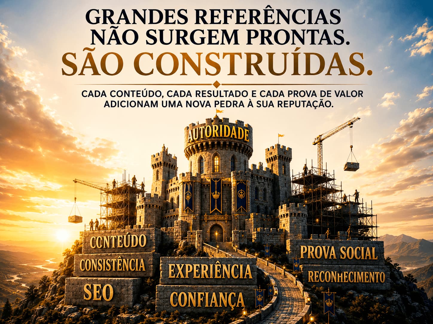 Grandes referências não surgem prontas, são construídas, cada conteúdo, cada resultado
