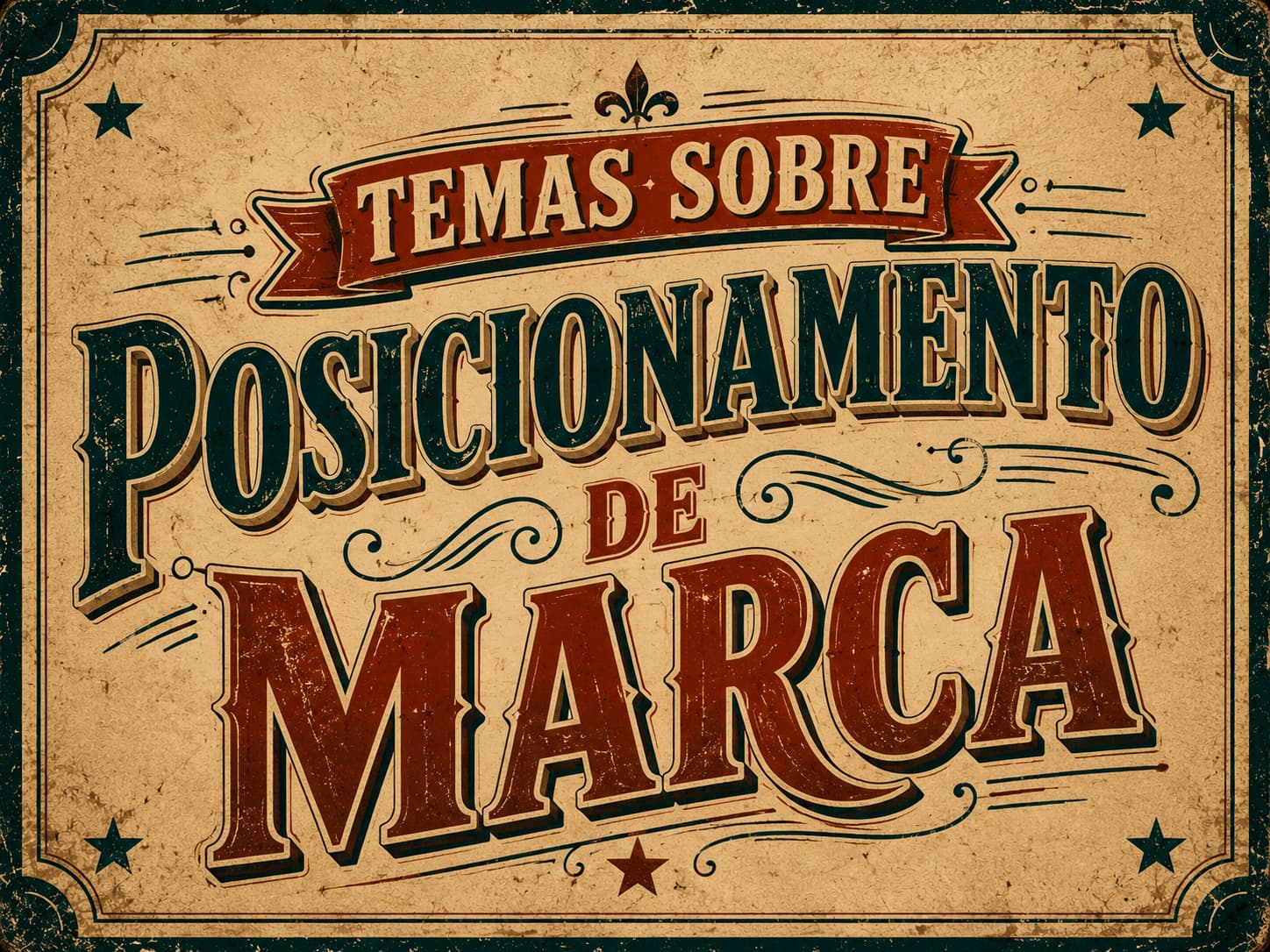Marketing arte vintage, sobre temas de posicionamento de marca