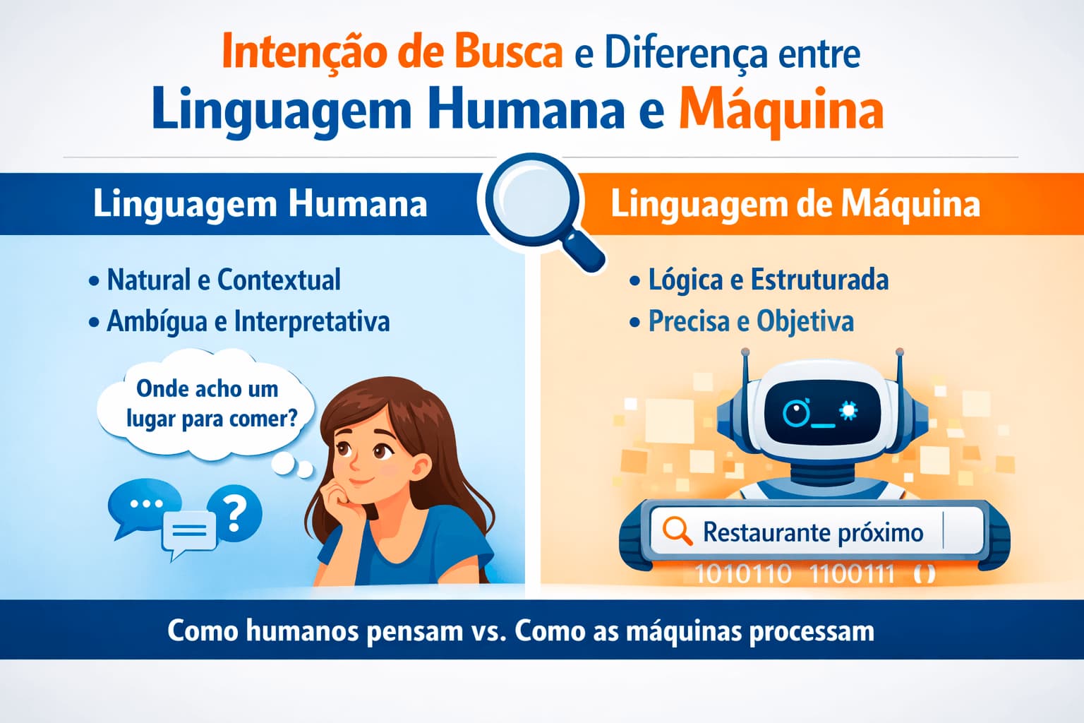 Marketing e SEO, intenção de busca e diferença entre linguagem humana e a linguagem da máquina