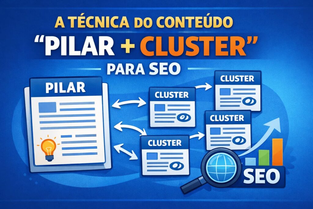Marketing e a téncica do conteúdo pilar + cluster para seo