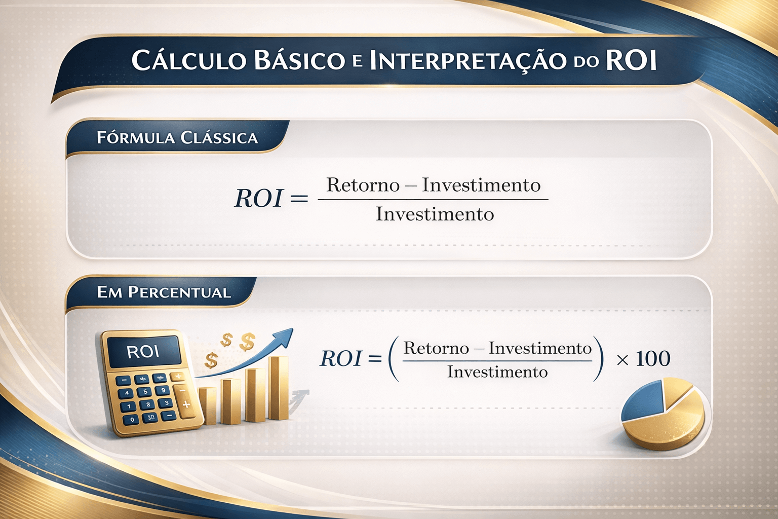Marketing e cálculo básico e interpretação do ROI exemplo simples