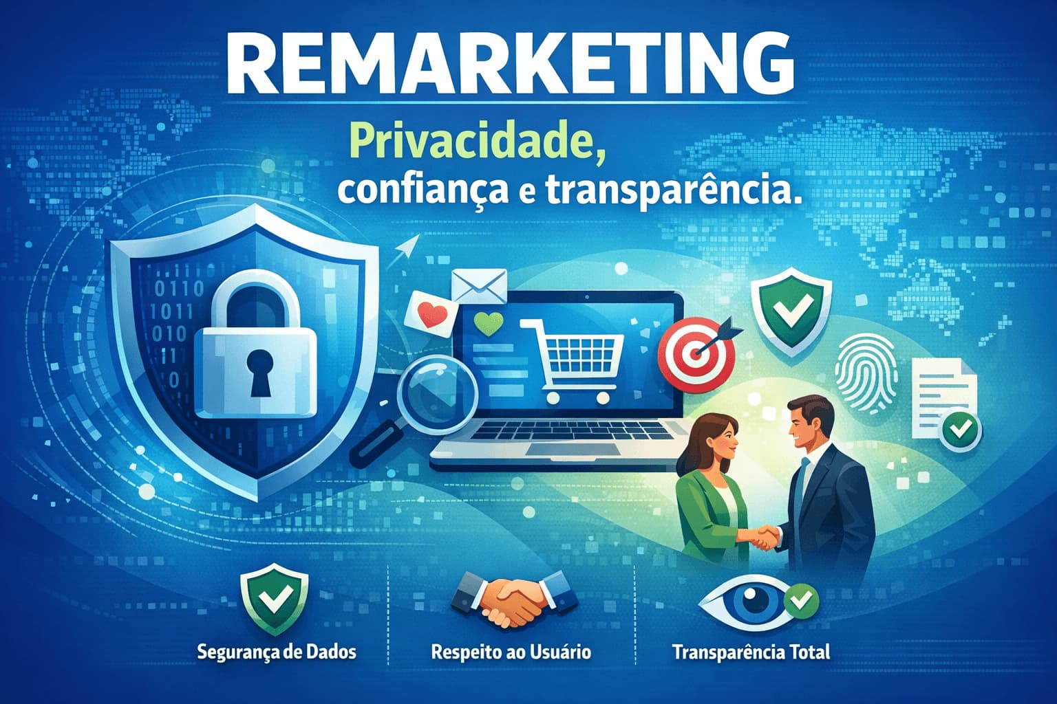 Marketing e remarketing sobre privacidade, confiança e transparência