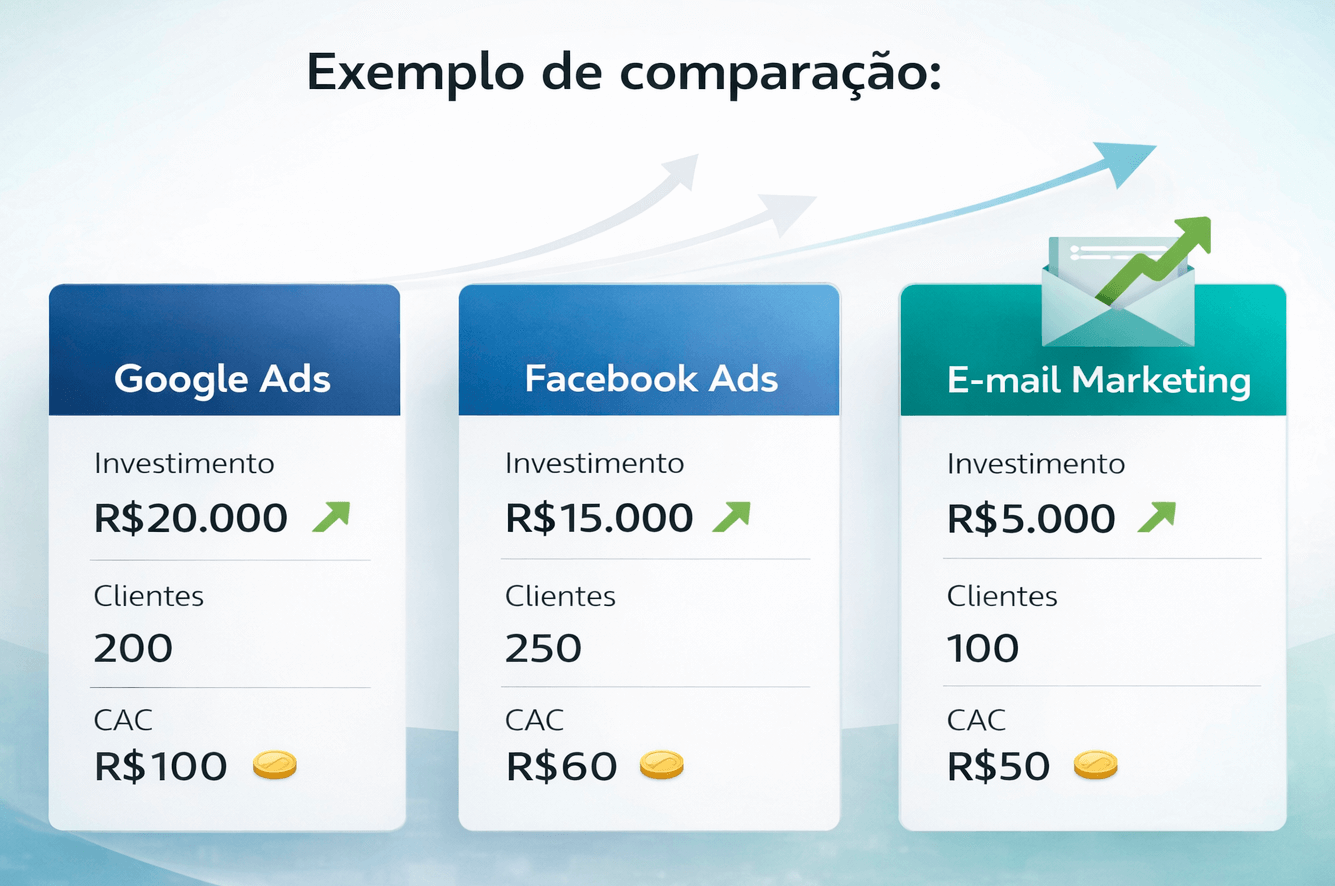 Marketing e técnicas, exemplo de comparação simplificado