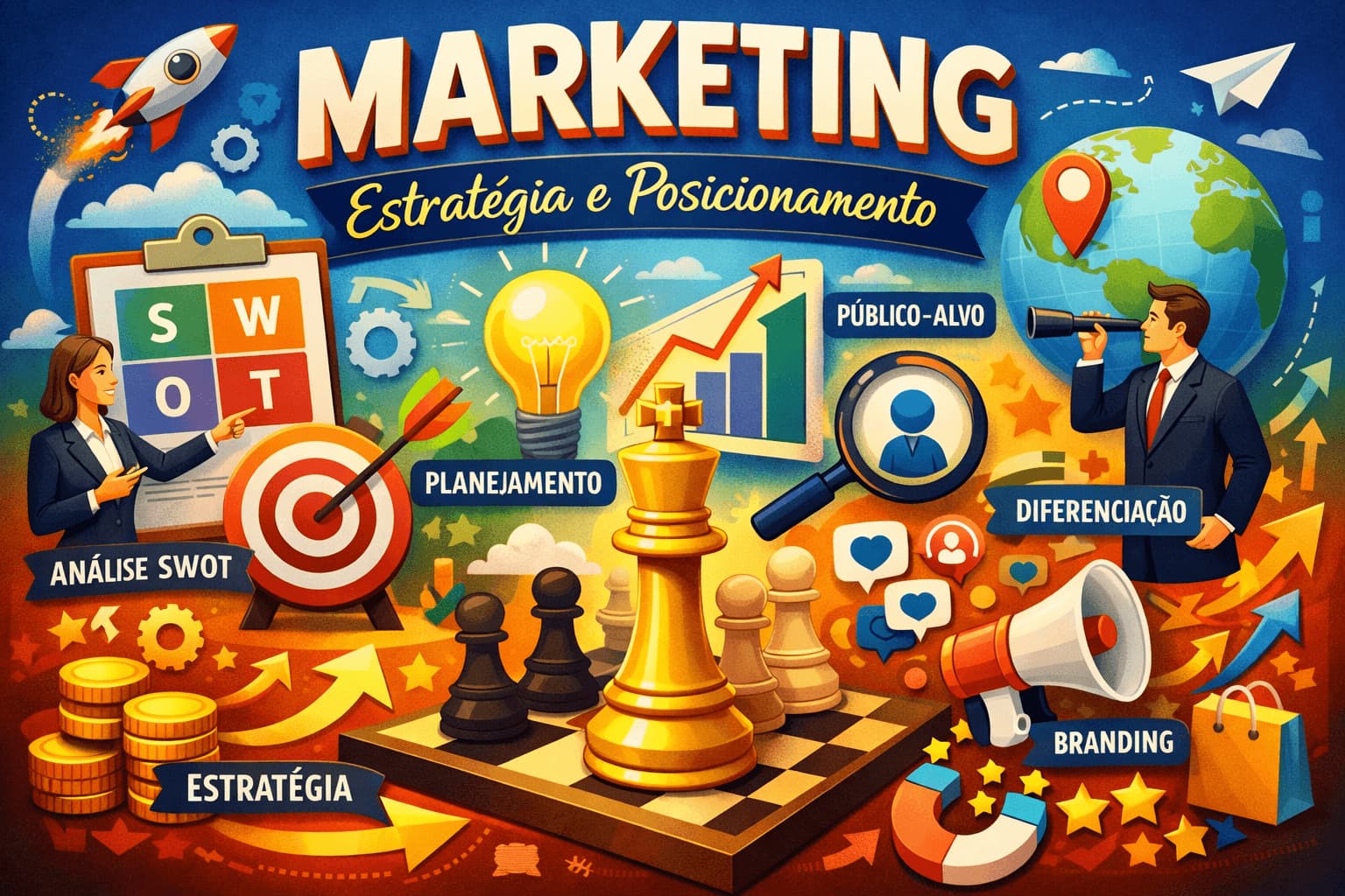 Marketing moderno, estratégias e posicionamento.