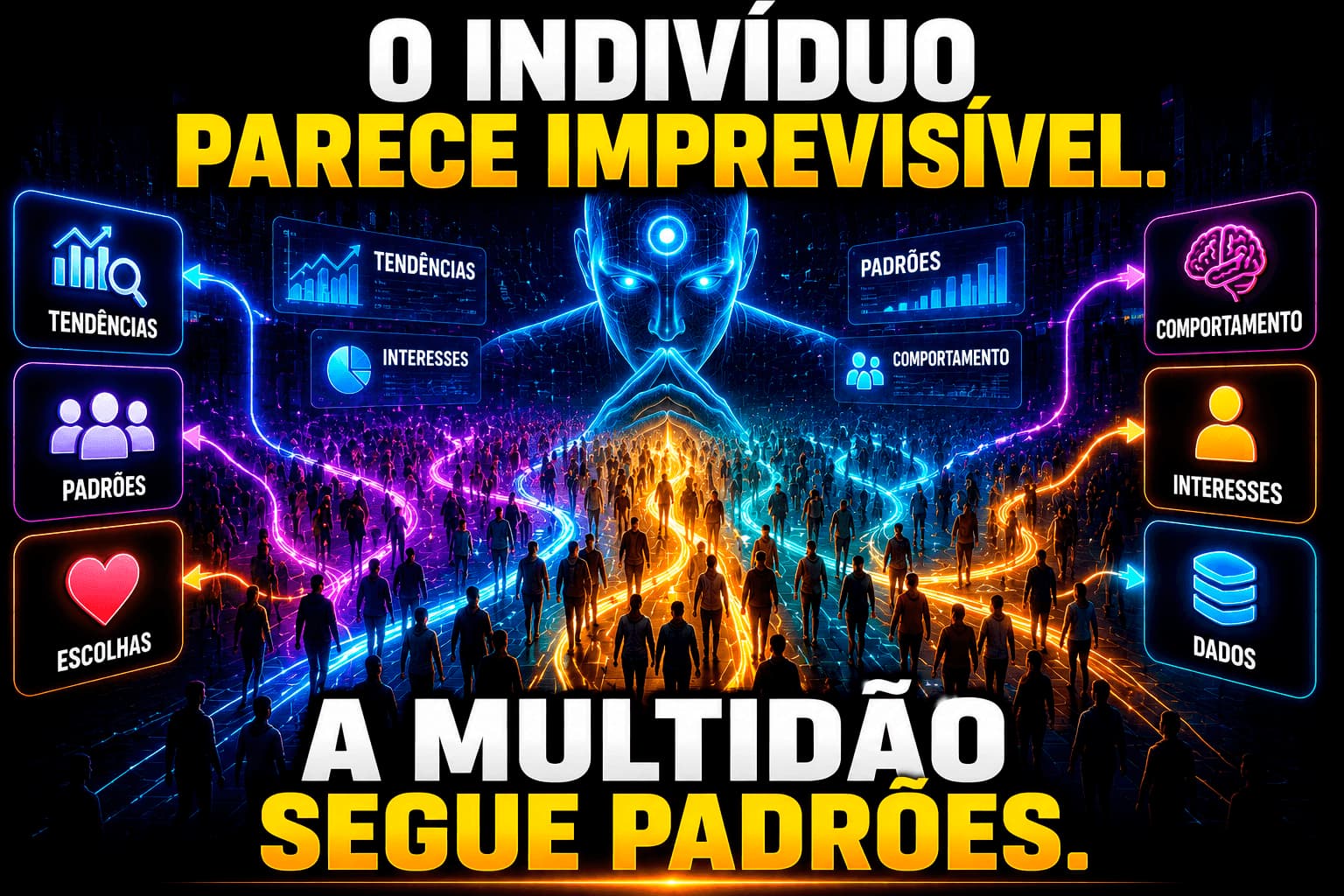 Marketing sobre o indivíduo parece imprevisível, a multidão segue padrões