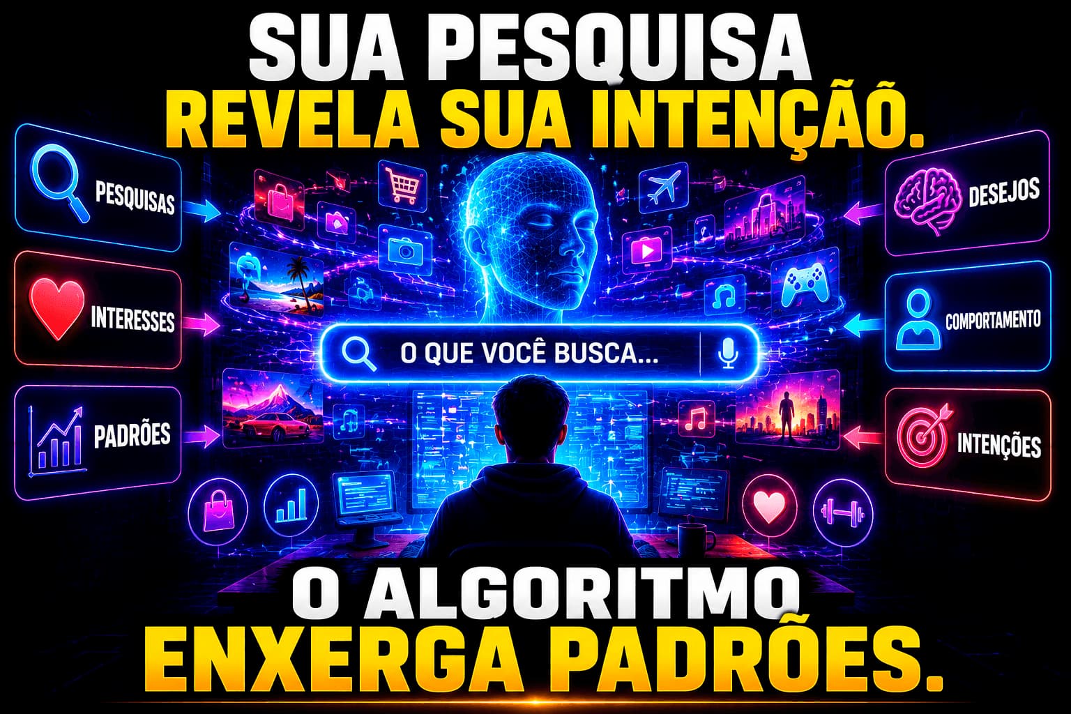 Marketing sobre sua pesquisa revela a sua intenção, o algoritmo enxerga padrões