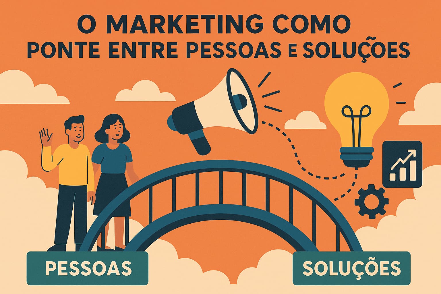 O marketing servindo como ponte entre pessoas e soluções