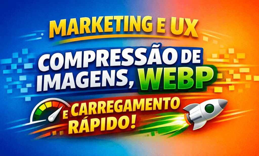 Marketing e experiência do usuário UX sobre compressão de imagens, wepb e carregamento rápido