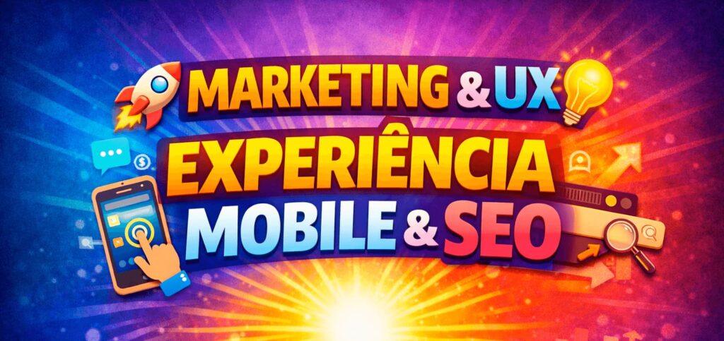 Marketing e experiência do usuário UX sobre mobile e SEO