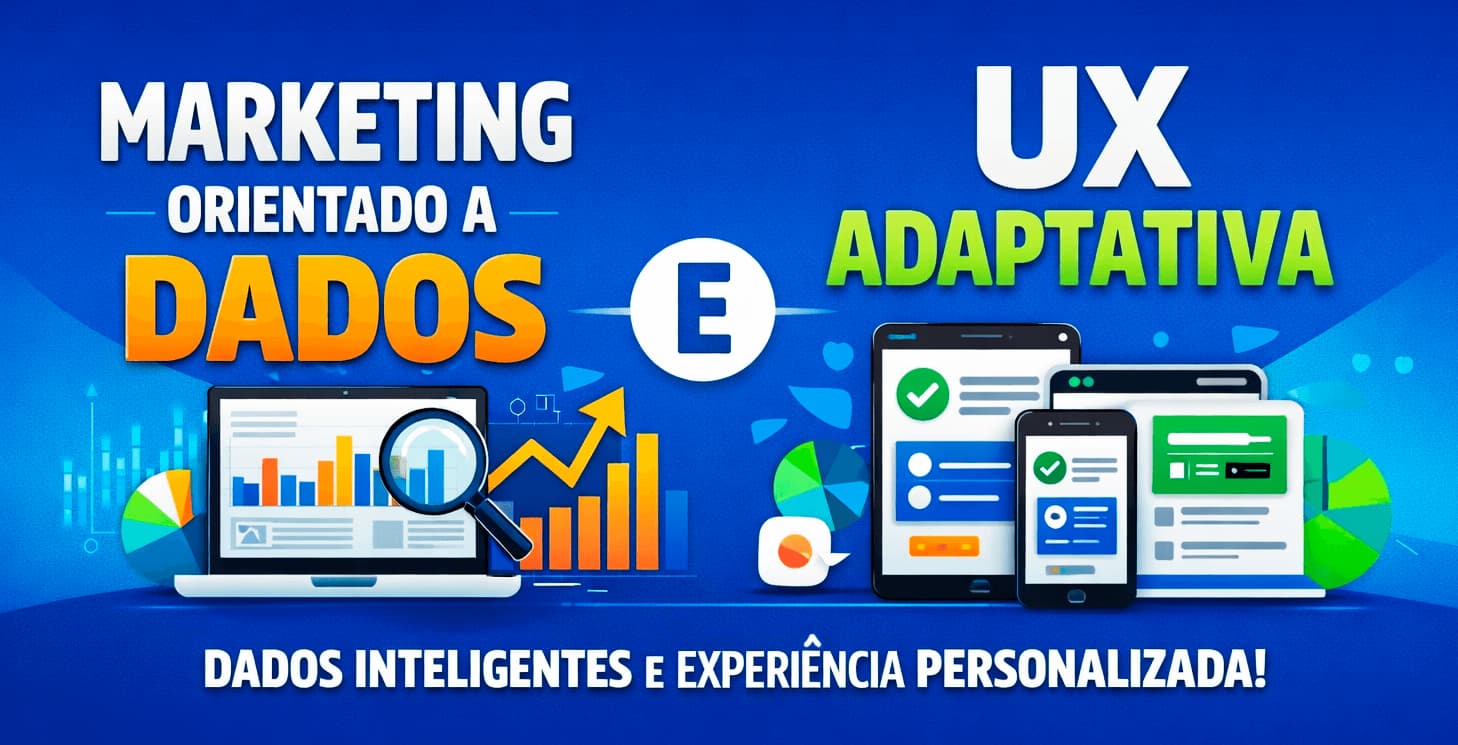 Marketing orientado a dados e experiência do usuário UX, dados inteligentes e experiência personalizada