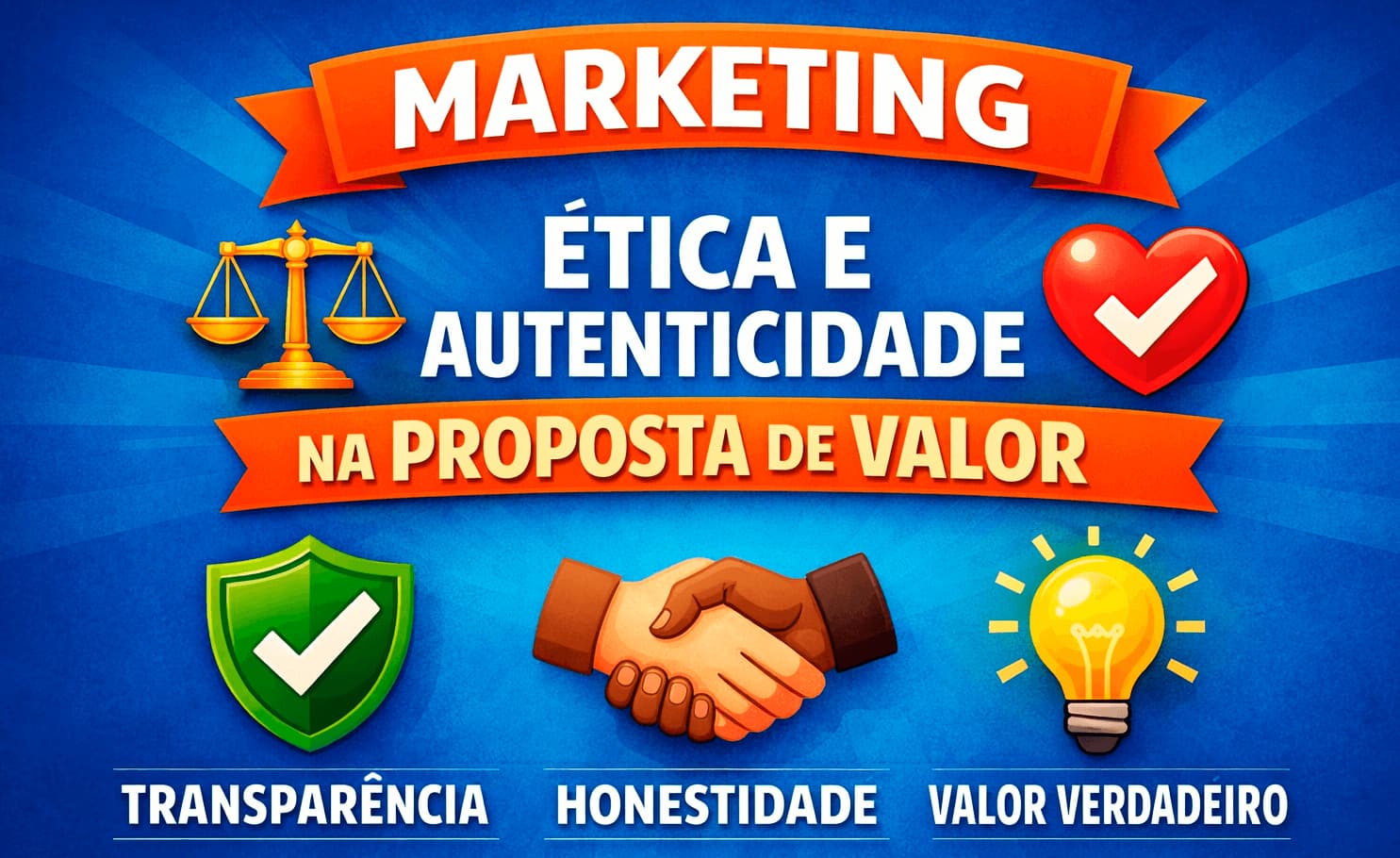Marketing sobre ética e autenticidade na proposta de valor, transparência e honestidade