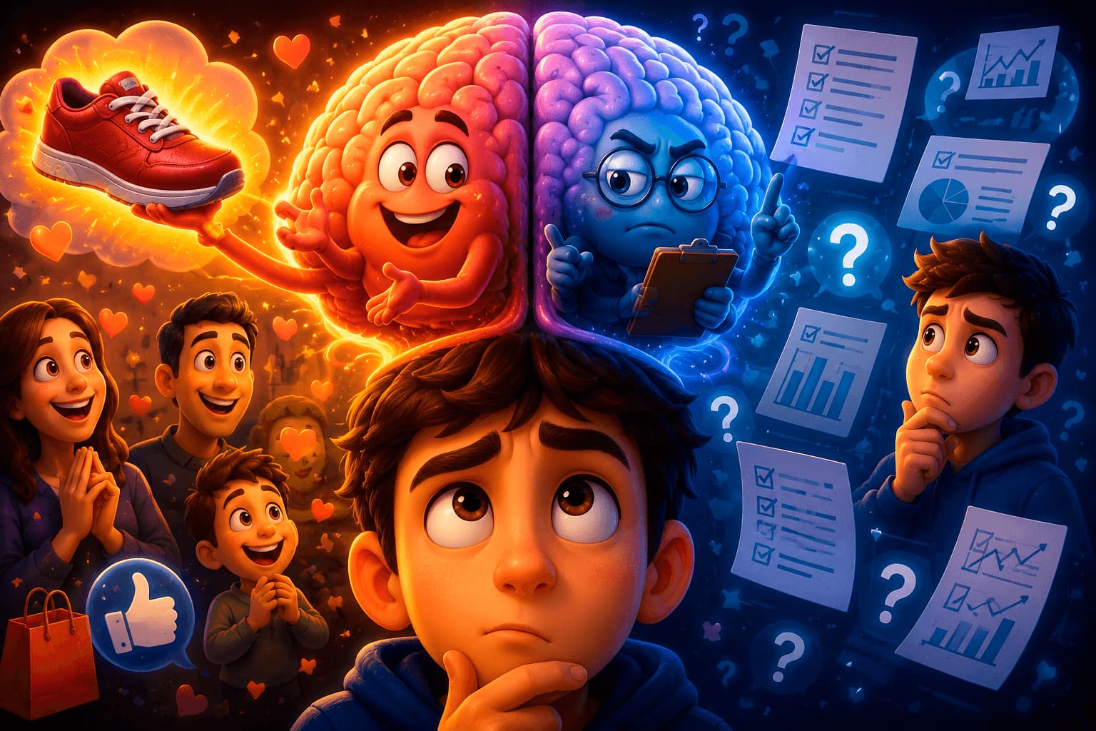 Neuromarketing sobre porque o cérebro precisa de justificativa