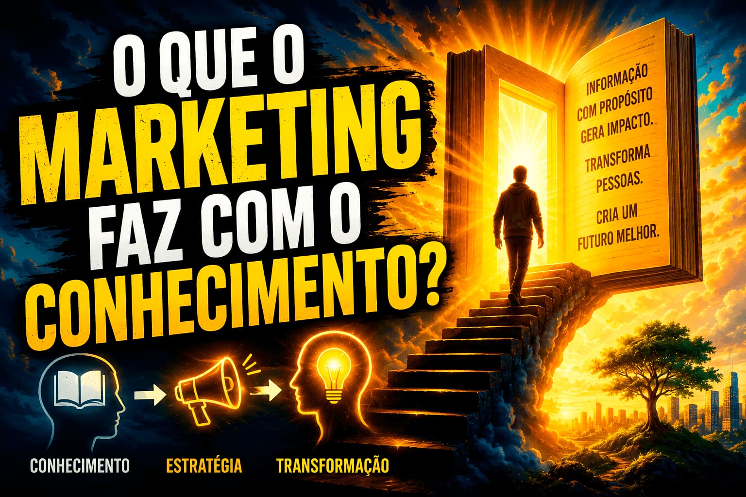 O que o marketing faz com o conhecimento, sobre conhecimento, estratégia e transformação