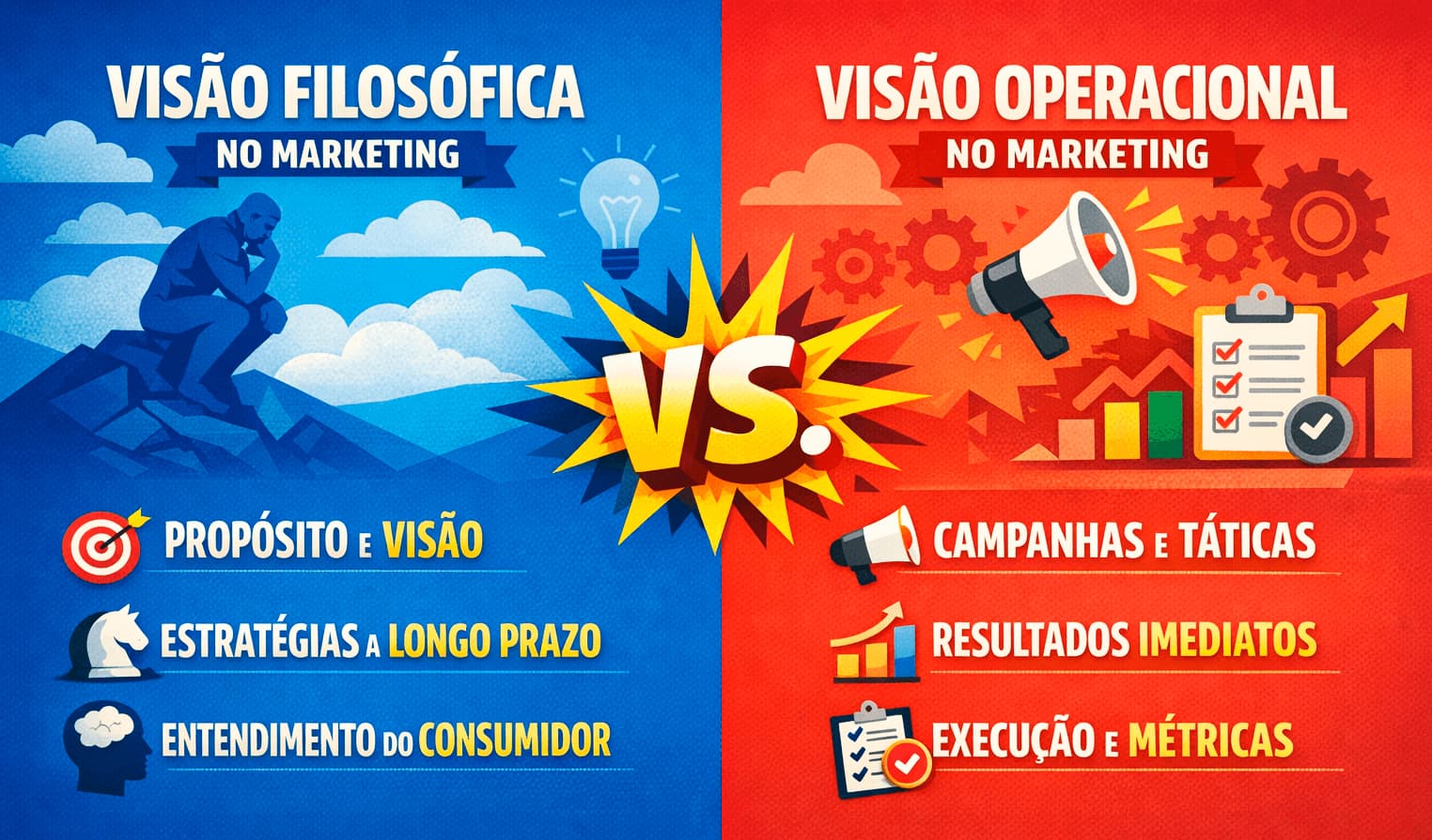 Marketing em visão filosófica e visão operacional